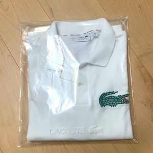 Lacoste Made in France Classic Organic Cotton Polo XL with Embroidered Crocodile